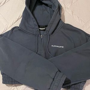 Alphalete Capital Crew Hoodie Whale Blue
